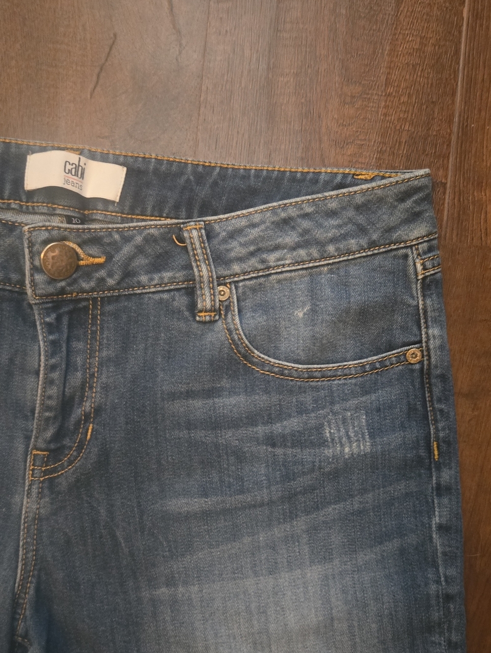 CAbi Beach Club Wash Raw Hem Tomboy  Denim Shorts Style #5243 - Picture 7 of 13